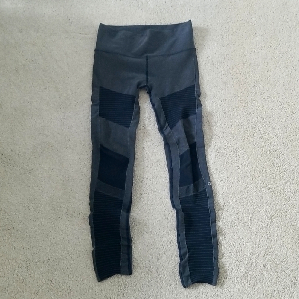 Navy Blue ALO Yoga Ribbed Leggings Size S